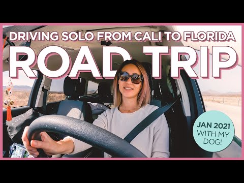 2021年1月從加利福尼亞到佛羅里達的獨自越野旅行 (Solo Cross-Country Road Trip from California to Florida in January 2021)