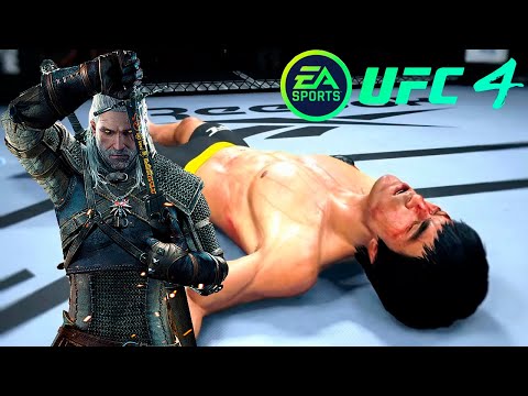 UFC4 Bruce Lee vs Witcher Geralt EA Sports UFC 4 - Epic