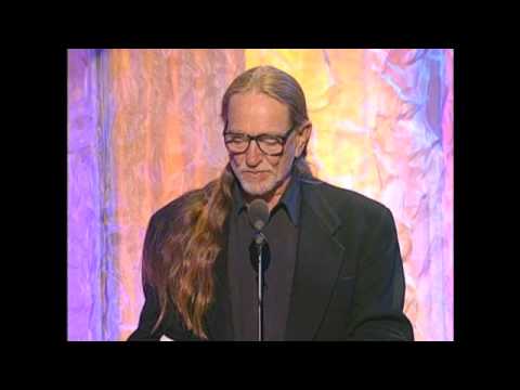 Willie Nelson inducts the Allman Brothers Band into the Rock and Roll Hall of Fame