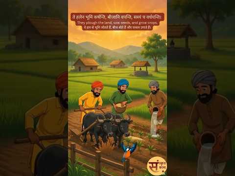 Food-giving farmers | अन्नदाता कृषकः (अन्न देने वाला किसान) Sanskrit Story - 102 | Sanskrit Kalp