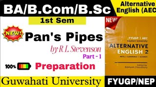 Pan's Pipes by R. L. Stevenson l Question Answers l BA/B.Com/BSc 1st Sem l Alternative English (AEC)