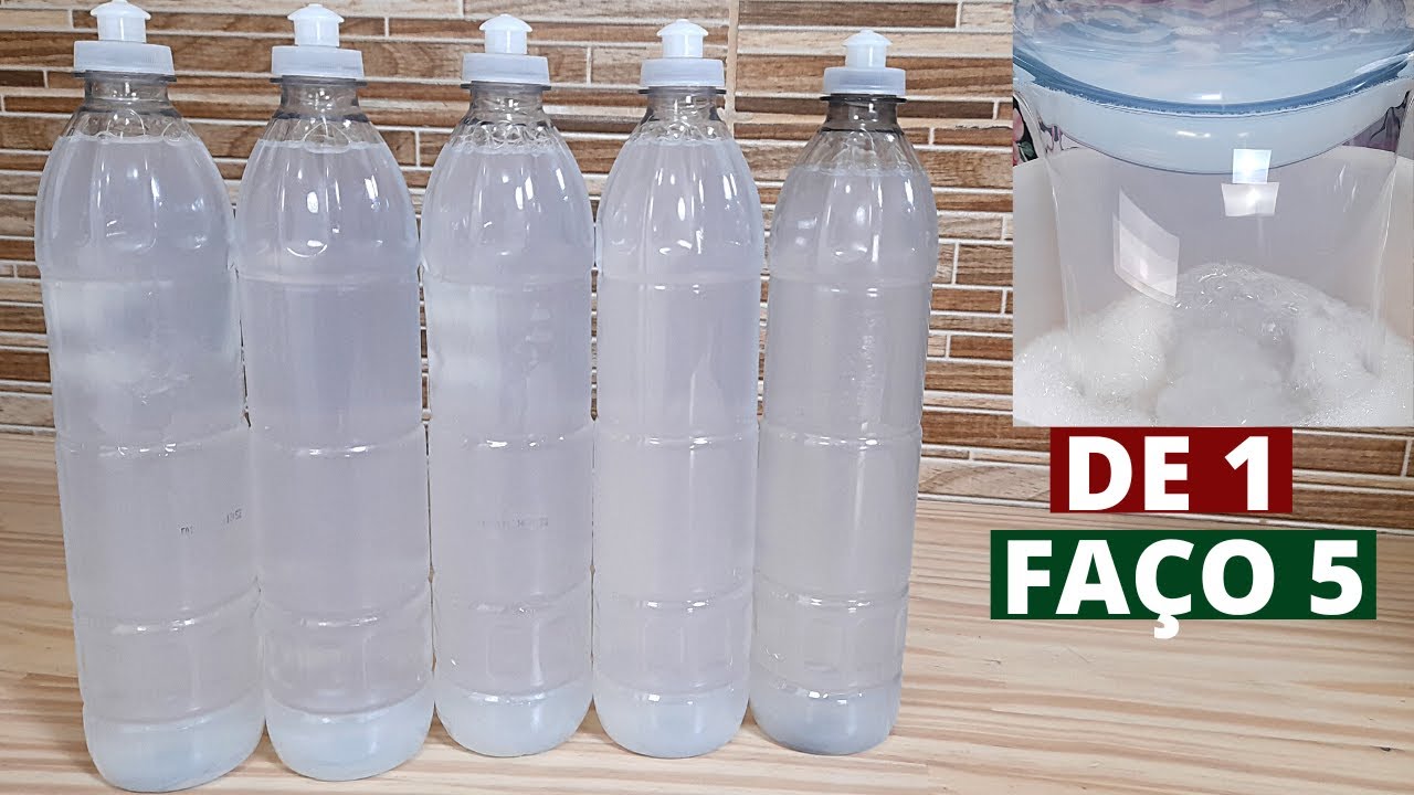 DETERGENTE PRONTO EM MINUTOS  -  DE 1 FAÇO 5  - TÔ ECONOMIZANDO MUITO