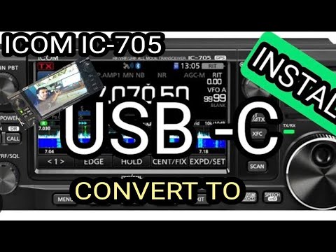 ICOM IC-705 , CONVERT TO USB - C , (iHelpUTech Board )