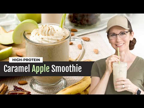 Protein Caramel Apple Smoothie with Dates & Greek Yogurt | Incredible Flavor!