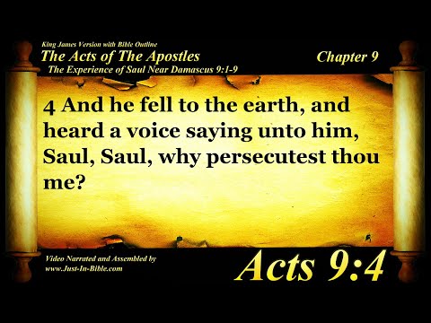The Acts of the Apostles Chapter 9 - Bible Book #44 - KJV HD Read Along Audio/Video/Text