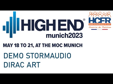 Highend Munich 2023 démo StormAudio Dirac ART