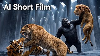 Download lagu Simba & Shere Khan vs King Gorvak Gorilla & Smilodon Razorclaw – AI Short Film mp3