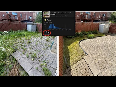 3 Million Views on Reddit!! OVERGROWN Interlock Patio Cleanup TIMELAPSE!