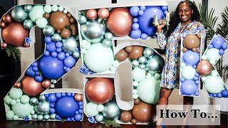 Giant 6ft Balloon Mosaic Tutorial with NO template | How To | Balloon Garland