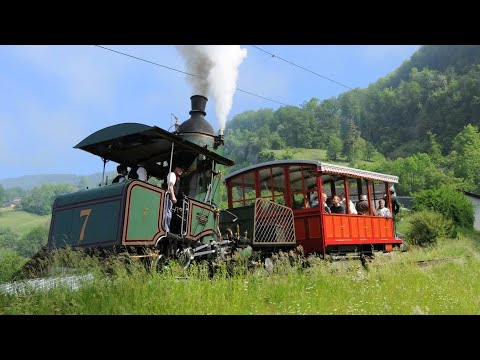 Historic Ride of 150+ Years Old Switzerland's Legendary LOK7 Steam Locomotive Train to Rigi Kulm 4K