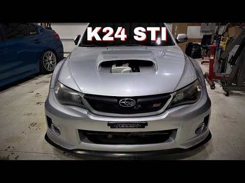 Making the K24 fit better in the STI