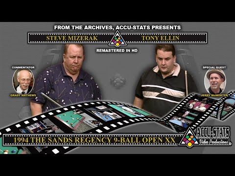 9-Ball - STEVE MIZERAK vs TONY ELLIN - Sands Regency Open XX (December 1994)