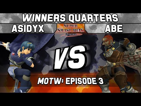 [Melee Off The Wall: Ep3] Asidyx(Marth) vs. Abe(Ganondorf) - Winners Quarters