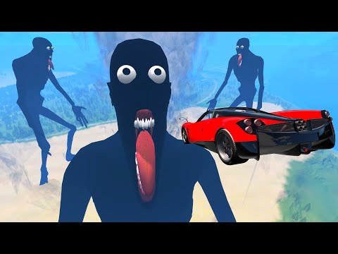 Cars vs Giant Tornado | Escape From The Shy Guy (SCP-096) | Car Ride Chase | BeamNG Drive SCP096