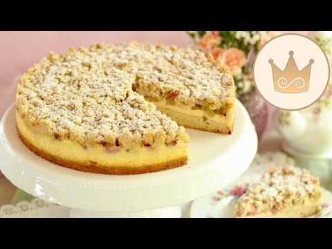 💝KLASSIKER!💝RHABARBERKUCHEN MIT STREUSELN UND VANILLEPUDDING😍 REZEPT VON SUGARPRINCESS