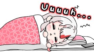 Ayame has a hard time waking up in the morning[Animated Hololive/Eng sub][Nakiri Ayame]