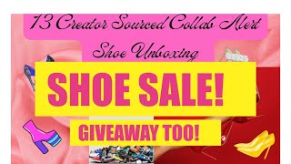 Reseller Sourced Shoe 13 Channel Collab! Highlighting My ThredUp Shoe Unboxing & SALE! Plus Giveaway