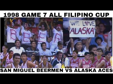 1998 GAME 7 ALASKA VS SAN MIGUEL ALL FILIPINO CUP FINALS | KALAKASAN PA NG ALASKA NOON