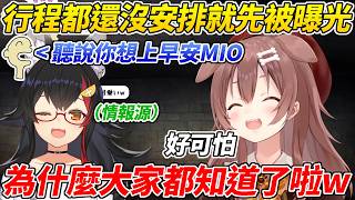沁音前一天才剛說想上“早安MIO”連時間都還沒安排情報就已經被洩漏了ww【大神澪／戌神沁音】【ホロライブ切り抜き】【HOLOLIVE中文】
