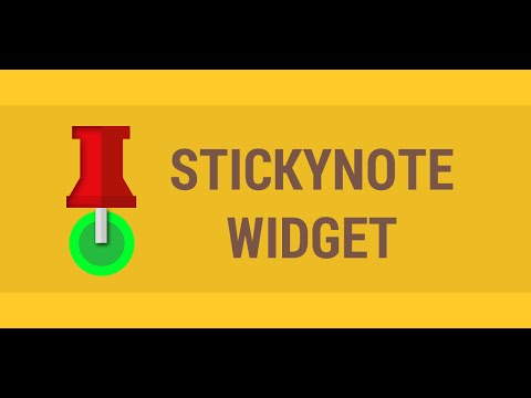 Stickynote Widget Video