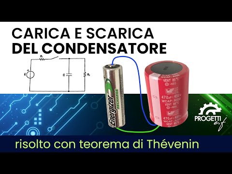 Carica e scarica di un condensatore: esercizio risolto con teorema di Thévenin