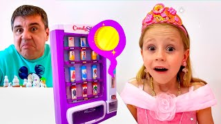 Download lagu Nastya turns into princesses while playing magic candy shop mp3