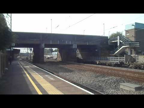 EWS Class 66 passes through Tamworth with containers and a 5 tone 03/09/12
