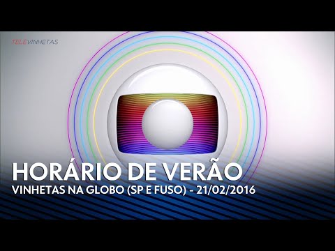 Fim do horário de verão na Globo - versão SP e Rede Fuso (21/02/2016)