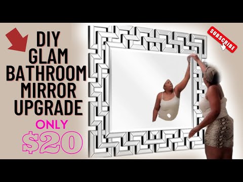Must See|BEAUTIFUL MIRROR BORDER INEXPENSIVE IDEA ●Decorate with me●Easy Bathroom Mirror upgrades