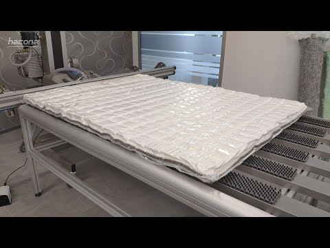 YouTube video: V-type - Mattress packing with vacuum packaging machine and manual fold and roll up
