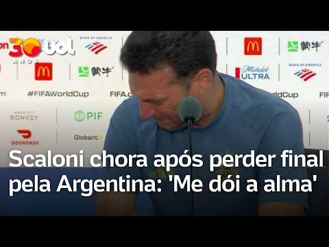 Scaloni chora após perder final pela Argentina: ‘Me dói a alma’