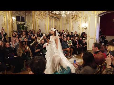 Street Style Paris by Los Angelina in Paris at #PFWHAUTECOUTURE Wedding gown La Metamorphose SS20