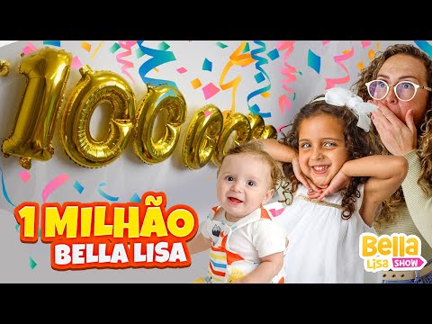 FESTA EM CASA DE 1 MILHÃO DE INSCRITOS DO CANAL BELLA LISA SHOW 🌽 - FAMILIA BELLA E LUCCA