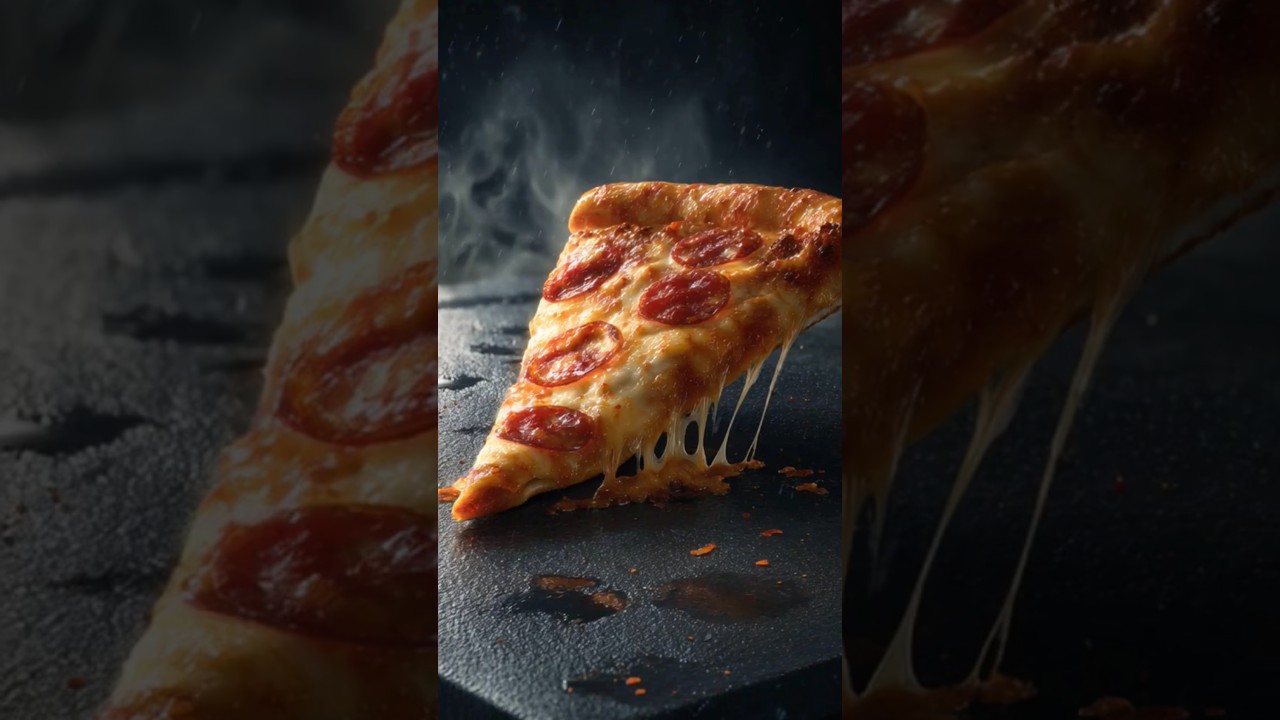 This Pizza Just Became a Steaming Burger on Screen - AI Generated Cinematic Visual