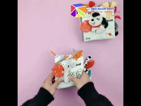 Đồ chơi treo nôi sách vải chủ đề đuôi các loài vật giúp bé làm quen động vật và phát triển giác quan, dành cho bé từ sơ sinh đến 3 tuổi - BAO NGON TOYS - SV88