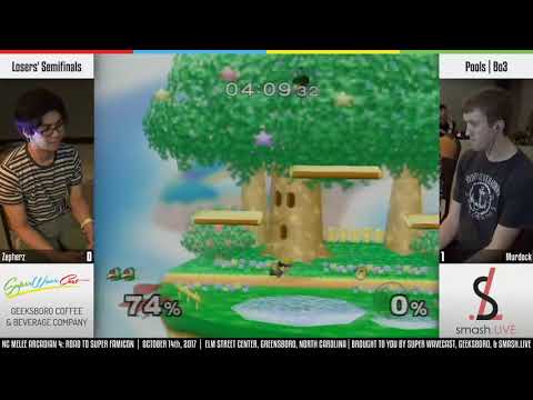 NC Melee Arcadian 4 Pools - Zepherz (Yoshi/Falco) vs. Murdock (Ness/Fox)