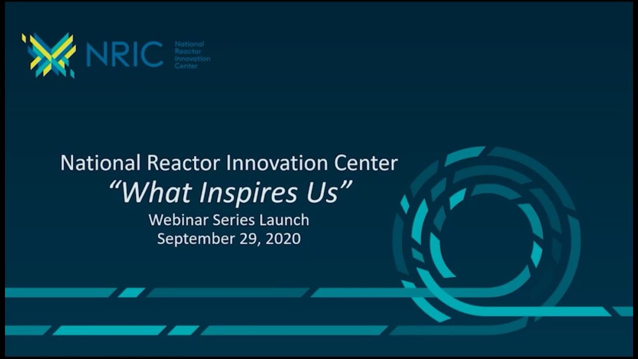 NRIC What Inspires Us, Webinar Series, event # 1, September 29, 2020