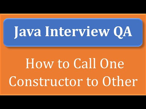 Calling Another Constructor From A Constructor In Java