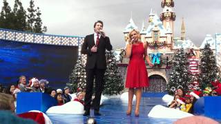 Nathan Pacheco and Katherine Jenkins performing O Holy Night at Disneyland