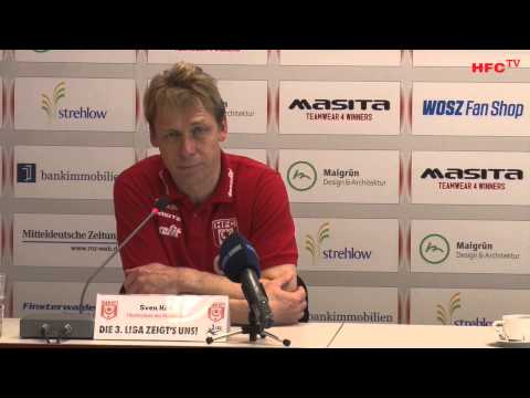 33. Spieltag: Hallescher FC - Holstein Kiel | Pressekonferenz nach dem Spiel