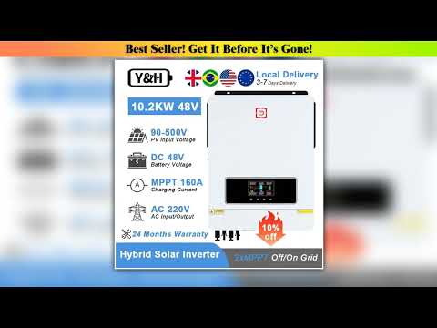 Hands-on YH 102KW Hybrid Solar Inverter 48V 230V OnOff Grid Pure Sine Wave Dual MPPT 160A Solar