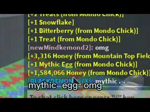 I  got  mythic  egg  from  mondo  chick   roblox bee  swarm  simulator