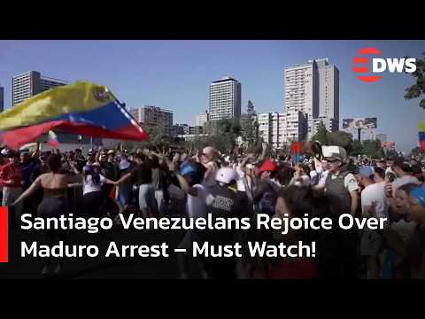 WATCH: How Venezuelans Celebrate U.S. Operation Against Maduro in Santiago | U.S. Operation | AC14