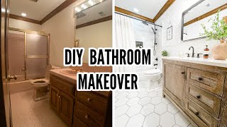 Extreme DIY Bathroom Makeover On A Budget |  PART #3 | THE REVEAL #diy #makeover