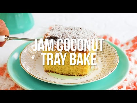 Relive your School Days with my Jam Coconut Cake! | Supergolden Bakes