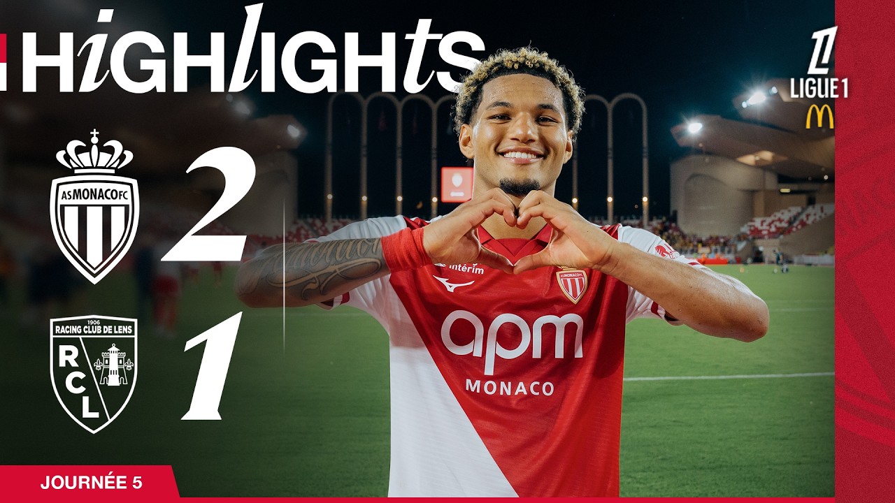 AS Monaco FC 2 - 1 Racing Club de Lens highlights