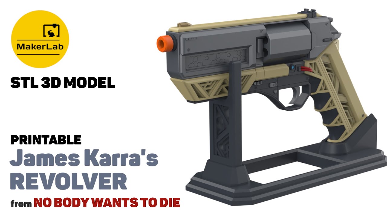 James Karras Revolver - Ningu&eacute;m Quer Morrer - Para Imprimir - Arquivos STL - Uso Pessoal Modelo de Impressão 3D