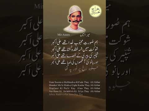 Anees in Shorts 1 #marsia #marsiya #muharram1445 #karbala #urdupoetry #ghazals #sadpoetry