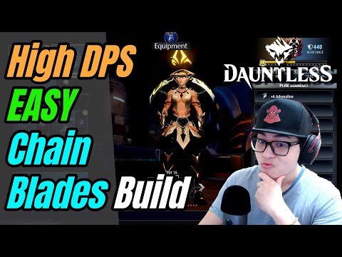 Dauntless - Easy Chain Blade Build with EXTREMELY High DPS for New Players!
