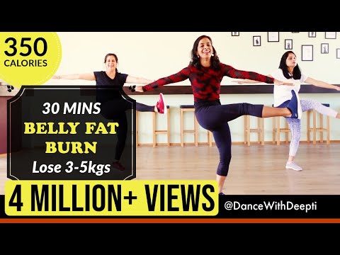 DWD#80 | 30mins DAILY FLAT BELLY Workout  - Beginner Bollywood | Lose weight 3-5kgs #dancewithdeepti